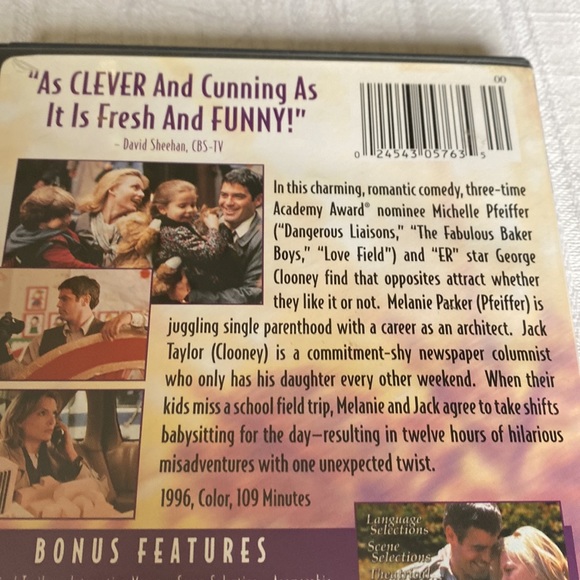 🎬PRICING🎬 One Fine Day DVD with Michelle Pfeiffer & George Clooney - Picture 6 of 7